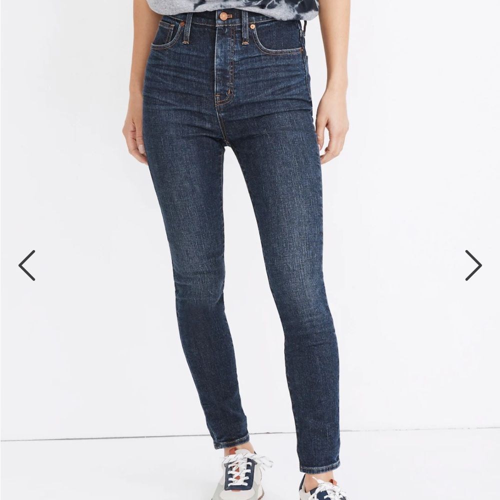 MADEWELL Petite 11" High-Rise Skinny Jeans in Birchfield Wash 26P
